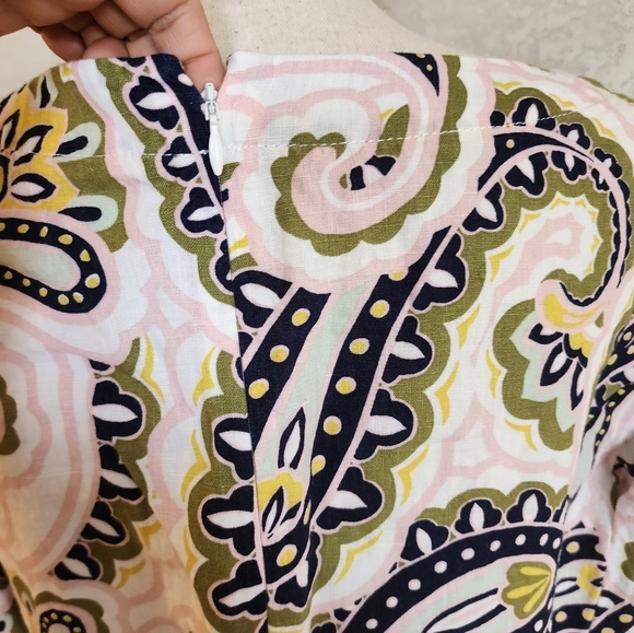 Boden laurie Linen dress with pockets in front size 10R - Picture 10 of 11